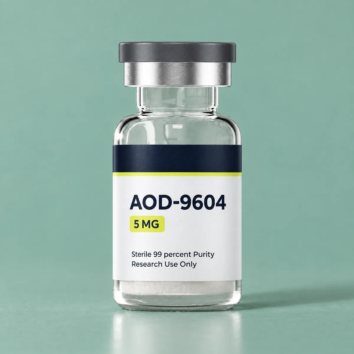 AOD-9604 vial with freeze-dried peptide