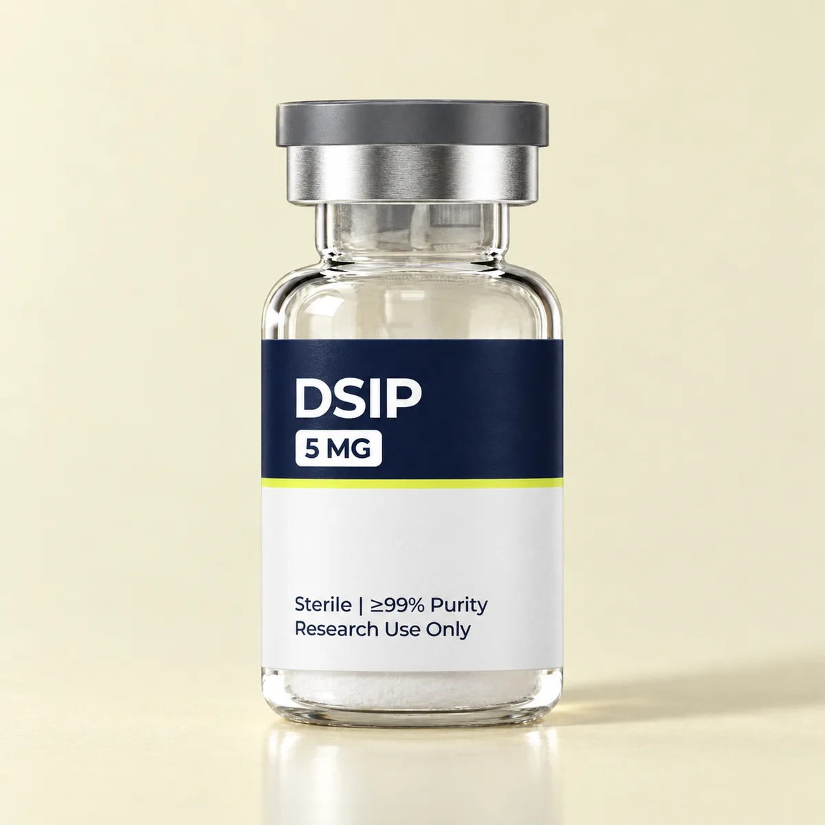 DSIP vial with freeze-dried peptide