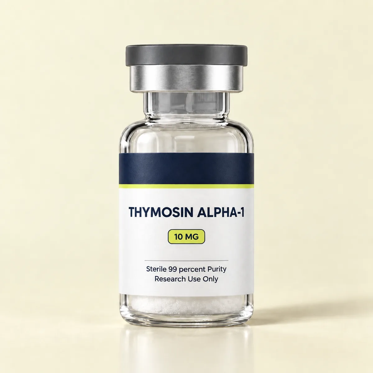 Thymosin alpha-1 vial with freeze-dried peptide